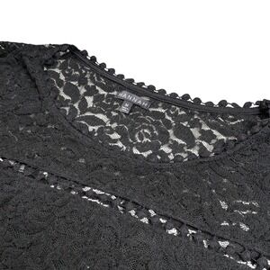 Women's‎ Lace Long Sleeve Blouse Size Medium Black Witchy Whimsigoth Goth Grunge